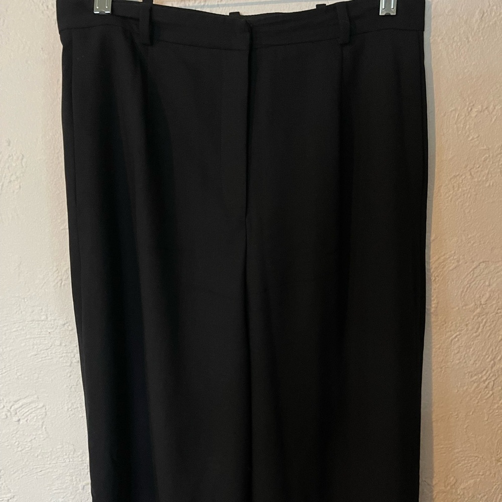 Vintage Nordstrom Bill Burns Elegant Black Women's Pants Wool Made In Italy - Picture 3 of 7